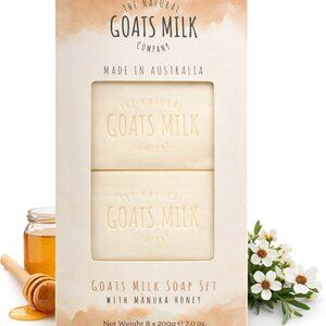 The Natural Goats Milk Company Soap Set – 8 Pack Manuka Honey Goat Milk Soap Box
